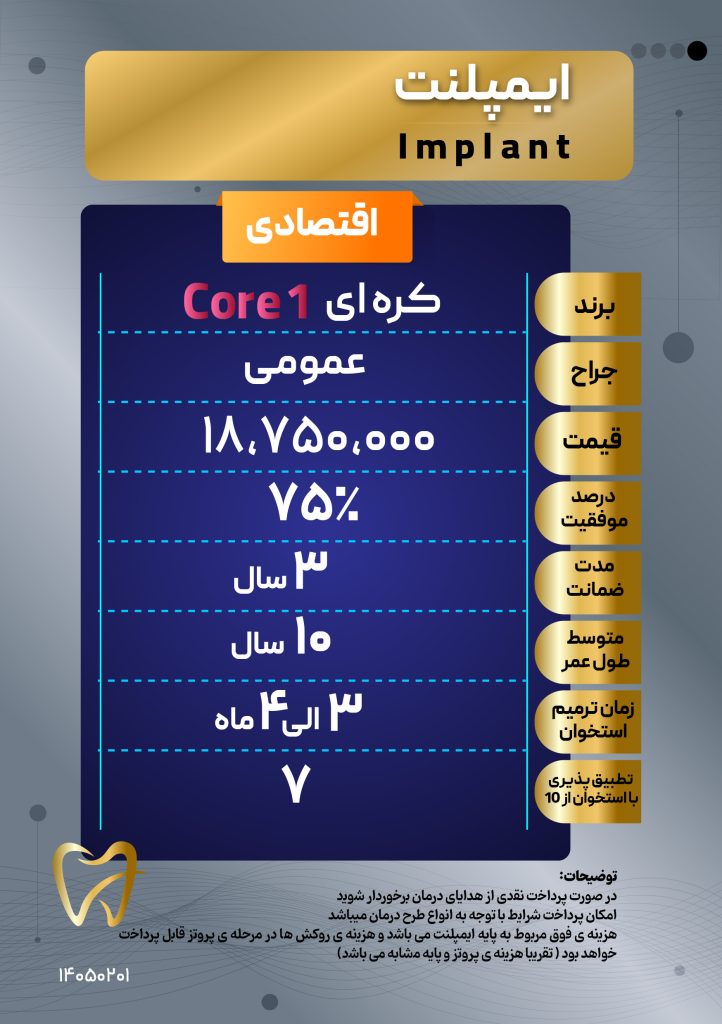 قیمت ایمپلنت دندان