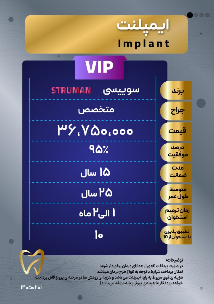 قیمت ایمپلنت دندان